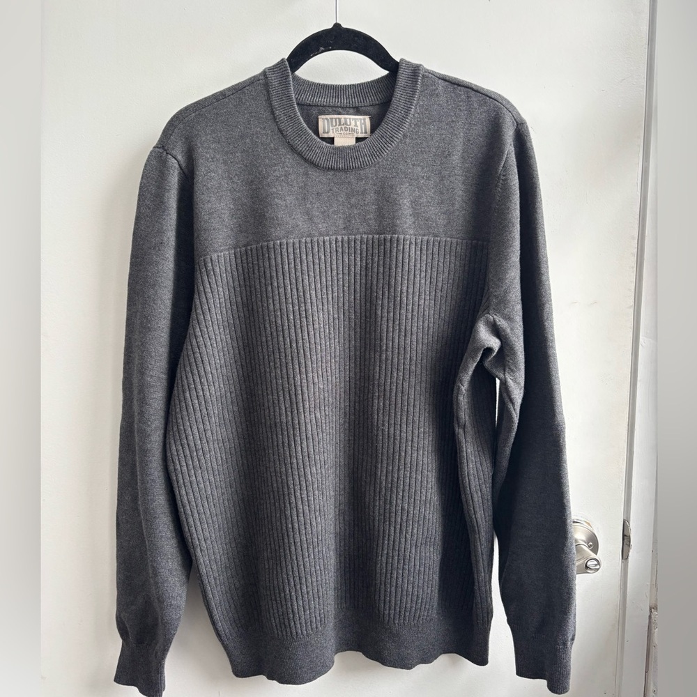 Duluth Trading Company Men’s Merino Wool Coolerino Crewneck Sweater large winter